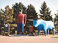 Paul Bunyan and Babe statues Bemidji Minnesota crop