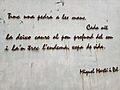 Poema de Miquel Martí i Pol a la font en el seu honor de Berga