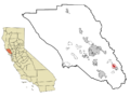 Sonoma County California Incorporated and Unincorporated areas Boyes Hot Springs Highlighted