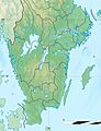 Sweden relief location map, 40south