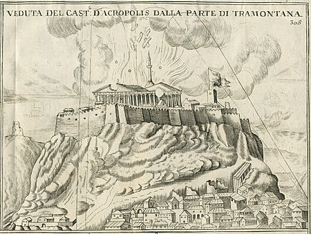 Archivo:Veduta del Castello d'Acropolis dalla parte di Tramontana - Fanelli Francesco - 1695