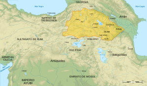 Zakarid Armenia 1200 map-es.svg
