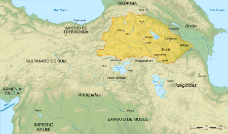 Archivo:Zakarid Armenia 1200 map-es