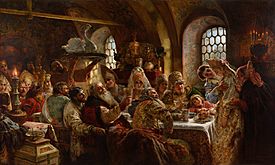Archivo:A Boyar Wedding Feast (Konstantin Makovsky, 1883) Google Cultural Institute