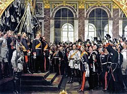 Archivo:A v Werner - Kaiserproklamation am 18 Januar 1871 (3. Fassung 1885)