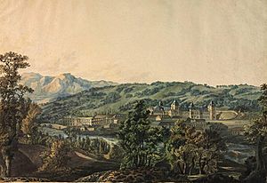 Archivo:Anónimo español Vista del monte y palacio de El Pardo, 1820