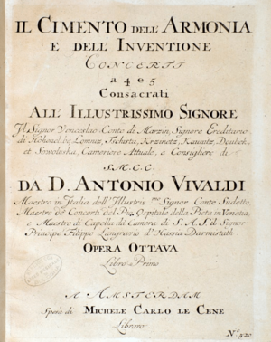 Archivo:Antonio Vivaldi, Cimento dell' Armonia e dell' Inventione, Op. 8, ribro primo
