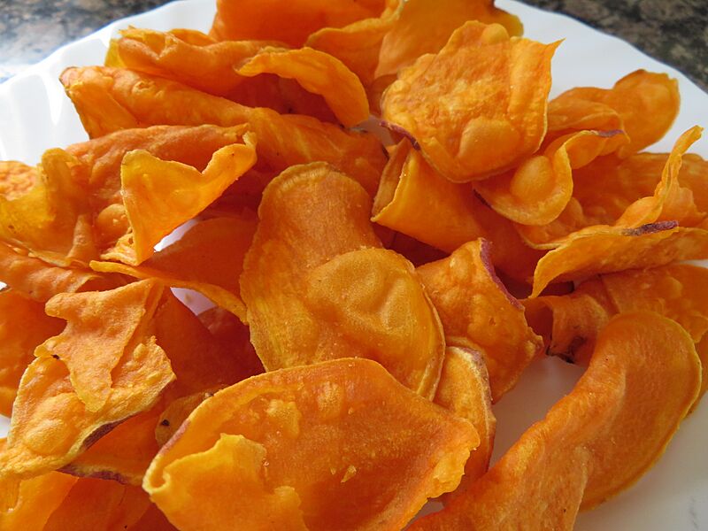 Boniato frito en papas