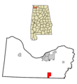 Colbert County Alabama Incorporated and Unincorporated areas Littleville Highlighted