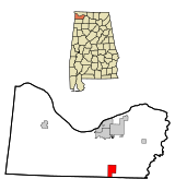 Colbert County Alabama Incorporated and Unincorporated areas Littleville Highlighted.svg