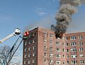High-Rise Fire Test; Positive Pressure Ventilation Fans (5887634583) (cropped)