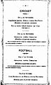Hoja del programa donde se informa de los partidos de football y cricket