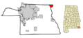 Houston County Alabama Incorporated and Unincorporated areas Columbia Highlighted