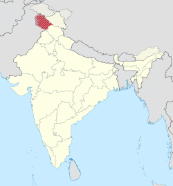 Jammu and Kashmir in India (de-facto +claimed hatched) (claimed and disputed hatched).svg