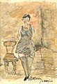 Jules Pascin-woman with chair