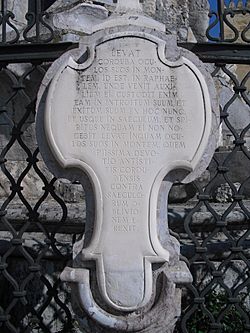 Archivo:LEVAT CORDUBA OCULOS SUOS - Triunfo de San Rafael de la Puerta del Puente