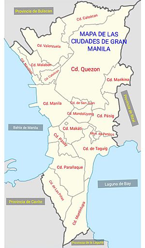 Archivo:Mapa de las Ciudades de Gran Manila