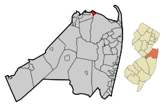 Monmouth County New Jersey Incorporated and Unincorporated areas Keansburg Highlighted.svg