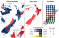 New Zealand 2017 Election Results Map - Results By Electorate, Māori Electorate, and Additional Member Seats