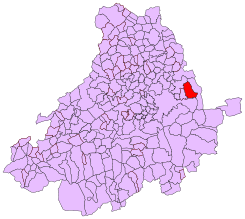 Extensión del término municipal de Ojos Albos en la provincia de Ávila