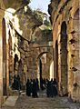 Procesión del Viernes Santo en el Coliseo de Roma