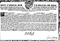 Real Licencia para armar en Guerra Embarcaciones. San Ildefonso, 1779, con firma real (estampilla), orla, capitular y escudo grab, firma en esq. inf. derecha Jph de Galvez (José de Gálvez y Gallardo)