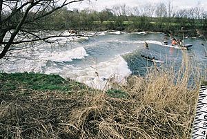 Archivo:Severn Bore near Over Bridge, Gloucester - geograph.org.uk - 346180