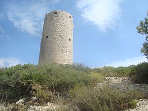 Archivo:Torre Badum, perteneciente a la línea de torres vigía de la costa del Reino de Valencia