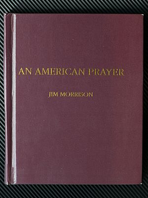 Archivo:Umschlag Gedichtband An American Prayer von Jim Morrison (1970) Privatdruck Western Lithographers