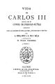 Vida de Carlos III escrita por el Conde de Fernán Núñez