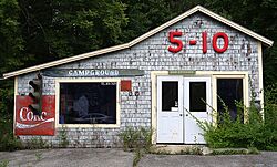 "Stuff for sale here" - Outbuilding of the Love Barn, Orland, Maine - Flickr - Spencer Means.jpg