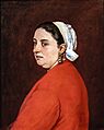 (Barcelona) Benet Mercadé - Portrait of Senyora Anita with Red Dress - Museu Nacional d'Art de Catalunya