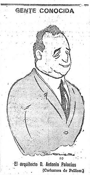 Archivo:1925-06-19, El Imparcial, Gente conocida, El arquitecto D. Antonio Palacios, Pellicer
