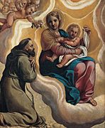 Antonio Carracci - Madonna with the Child and Saint Francis - Google Art Project