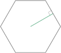 Apothem of hexagon