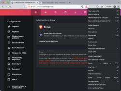 Brave 1.57.57 en macOS en castellano