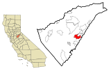 Calaveras County California Incorporated and Unincorporated areas Murphys Highlighted.svg