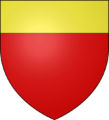 Ecu de gueules à un chef d'or