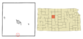 Ellis County Kansas Incorporated and Unincorporated areas Schoenchen Highlighted