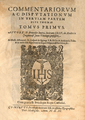 Francisco Suarez (1590) Commentariorum ac disputationum in tertiam partem divi Thomae