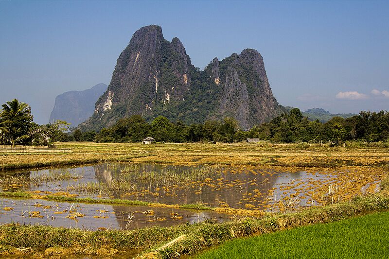 Gold Mountain in Muang Fuang District, Vientiane Province, Laos