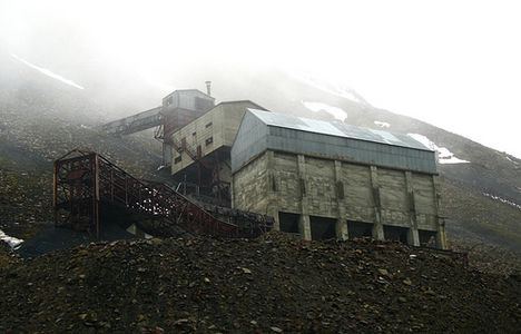 Hillside mine on Svalbard
