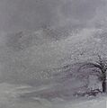 Ingo Kühl "Der Lindenbaum" Bild 5 aus dem 24-teiligen Bilderzyklus "Winterreise" nach Franz Schubert, Öl auf Leinwand 100 x 100 cm, 1996, Werkverzeichnis 23-96, Privatbesitz Berlin