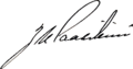 J. K. Paasikivi's signature