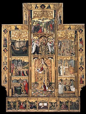 Archivo:Joan Reixach - Altarpiece of Saint Ursula and the Eleven Thousand Virgins - Google Art Project
