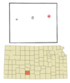 Kiowa County Kansas Incorporated and Unincorporated areas Haviland Highlighted