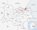 Locator map of Arrondissement Gex 2016