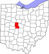Map of Ohio highlighting Union County.svg
