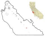 Monterey County California Incorporated and Unincorporated areas San Ardo Highlighted.svg