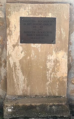Archivo:Placa homenaje al rey Sancho Garcés I (Rocaforte, Navarra)
